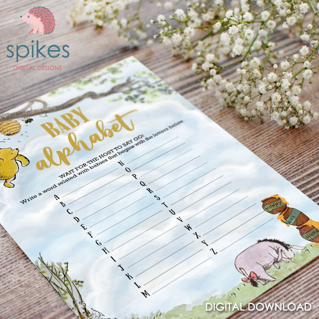 12 Games Bundle Pack - Classic Winnie The Pooh Baby Shower
