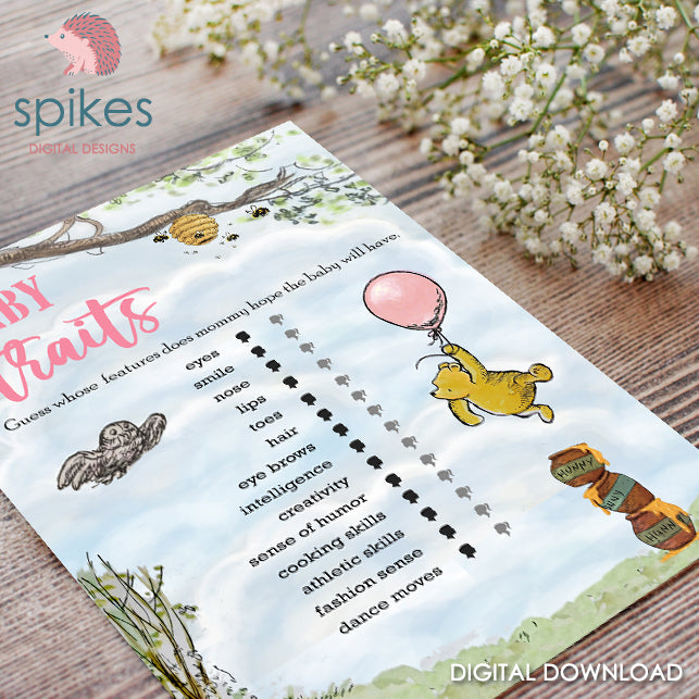 Classic Winnie The Pooh Baby Shower Games - Baby Traits and Features - Pink For Girls
