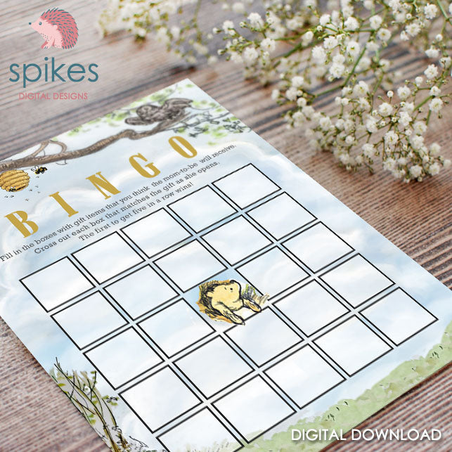12 Games Bundle Classic Winnie The Pooh Baby Shower Games Bundle Pack / Instant Download / 5x7 inches - spikes.digitalshop