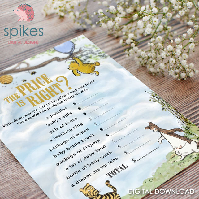 12 Games Bundle Pack - Classic Winnie The Pooh Baby Shower