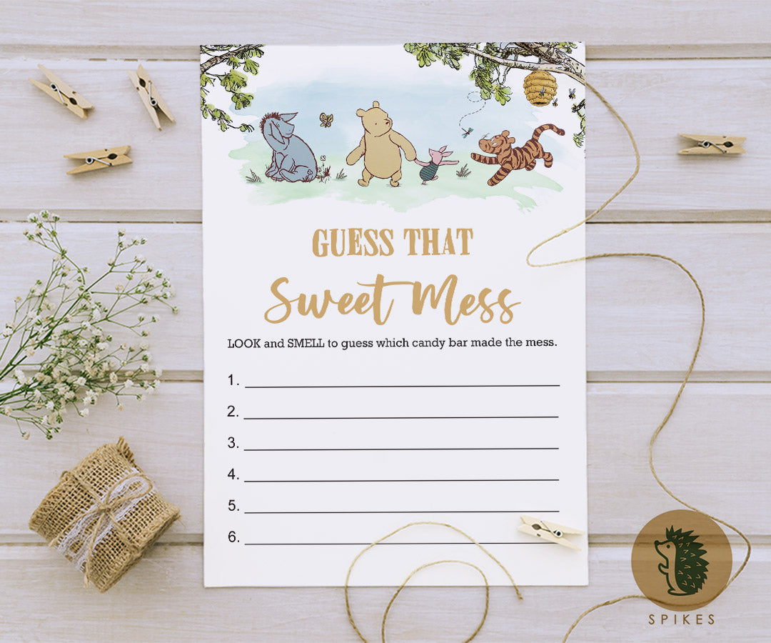 WINNIE THE POOH BABY SHOWER Free Baby Shower Games Printable