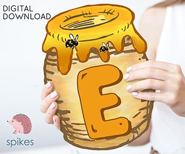 Classic Winnie The Pooh Sweets Banner Garland/ Instant Download / Non-Editable PDF/ Honey Pot for Dessert Decoration