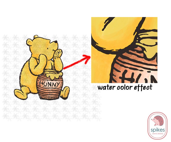 Classic Winnie The Pooh Eating Honey In Hunny Jar/ Printable Large Cutout Die Cut Prop / Yard Sign Stand Up Standee Decoration / Download