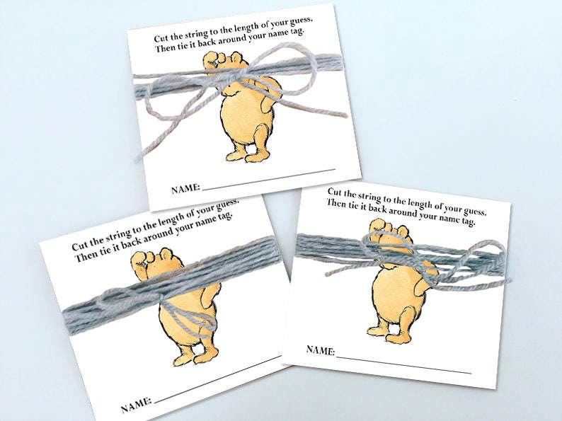 How Big Is Mommy's Belly - Downloadable Winnie The Pooh Baby Shower Game Sign - spikes.digitalshop