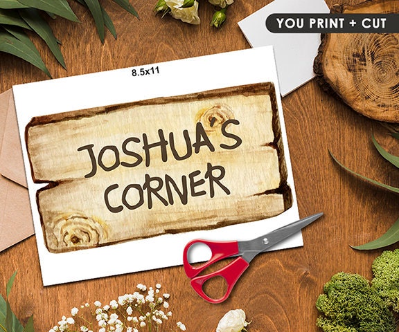 Pooh Corner Sign/ Personalized Signage/ Digital Printable File Only/ 100 Hundred Aker Wood Sign/ Classic Winnie The Pooh Wood