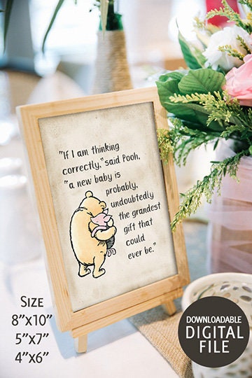 If I am thinking correctly, a new baby is probably - Downloadable Winnie the Pooh Quote - spikes.digitalshop