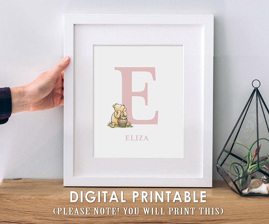 Digital Printable - Winnie The Pooh Room Decor, Nursery Room Wallart, Baby Gift