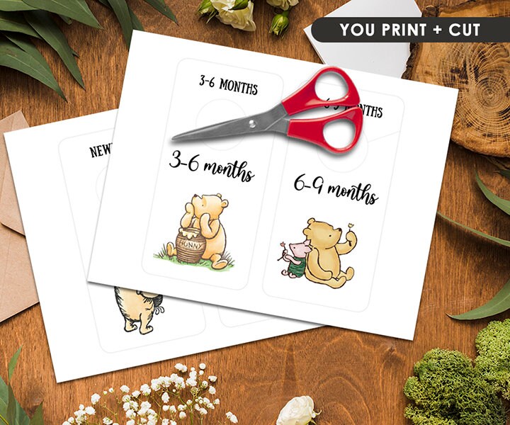 DOWNLOAD in seconds! 16 Baby Closet Wardrobe Divider Organizer / Classic Winnie The Pooh - spikes.digitalshop