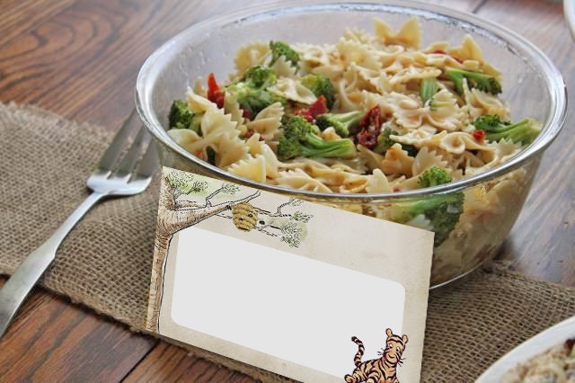 DOWNLOADABLE Blank Food Labels Tag / Non-Editable PDF / Food Tent and Flat Card Template/ Classic Winnie The Pooh - spikes.digitalshop