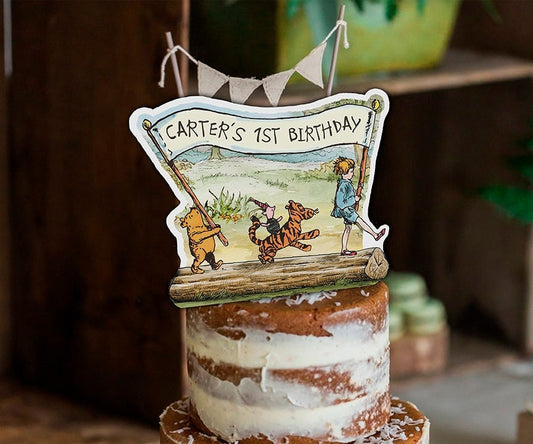PERSONALIZED Digital Printable for Table Decoration, Centerpiece, Cake Topper / Baby Shower or Birthday / Classic Winnie The Pooh