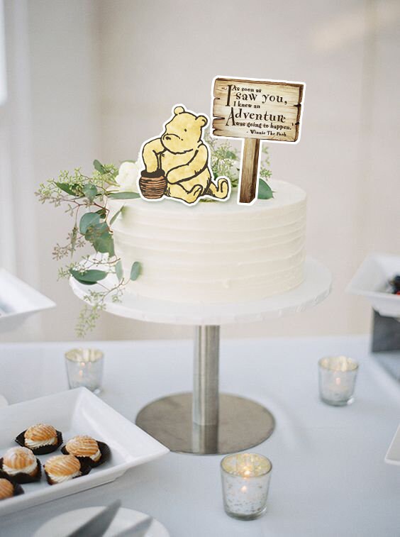 BEST DEAL! Cake Topper! Pooh Characters Cutout! Cake Decoration, Centerpiece/ Baby Shower or Birthday / Classic Winnie The Pooh