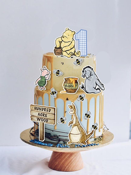 BEST DEAL! Cake Topper! Pooh Characters Cutout! Cake Decoration, Centerpiece/ Baby Shower or Birthday / Classic Winnie The Pooh
