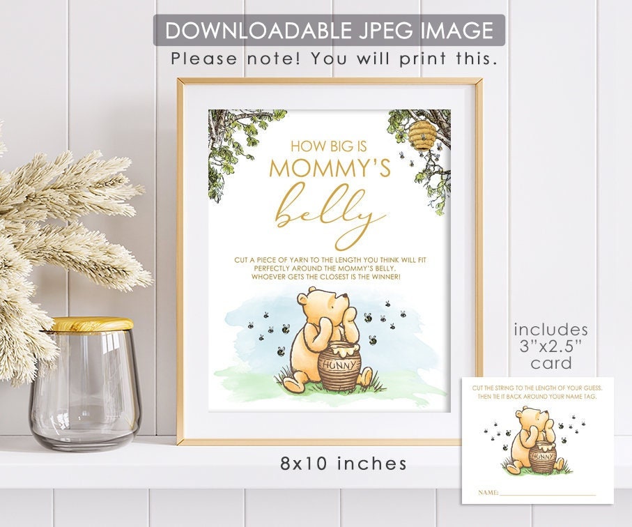  Winnie the Pooh Baby Shower Game - What's on your