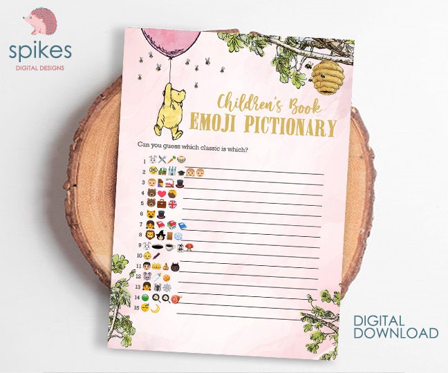  Winnie the Pooh Baby Shower Game - Baby Shower Emoji