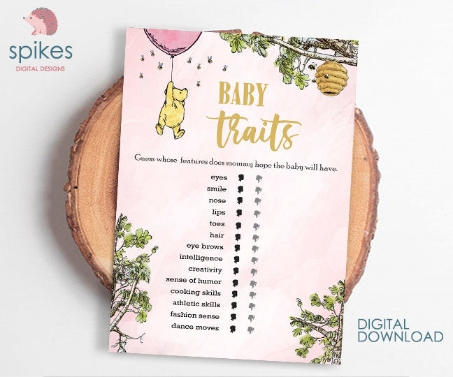 12 Games Bundle - Classic Winnie The Pooh Baby Shower Games Bundle Pack - spikes.digitalshop