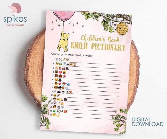 12 Games Bundle - Classic Winnie The Pooh Baby Shower Games Bundle Pack - spikes.digitalshop