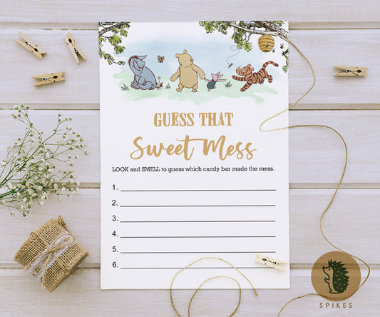Classic Winnie The Pooh Baby Shower Games - Name or Guess that Baby Food - Pooh and Friends