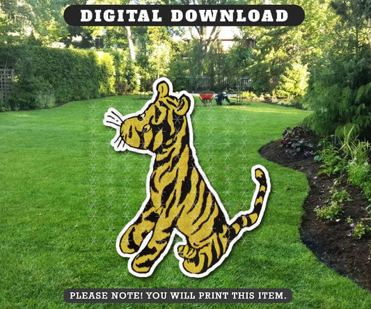 24" Tall Tigger Life Size Large Cutout Prop /Classic Winnie The Pooh/ Printable Die Cut/ Stand Up Standee Decoration / PDF Digital Download