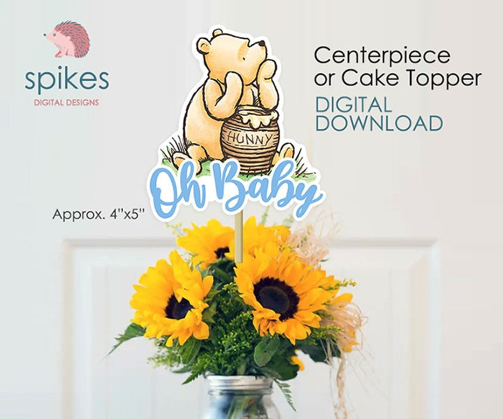 Classic Winnie The Pooh Cake Topper or Centerpiece Decoration / Blue f –  spikes.digitalshop