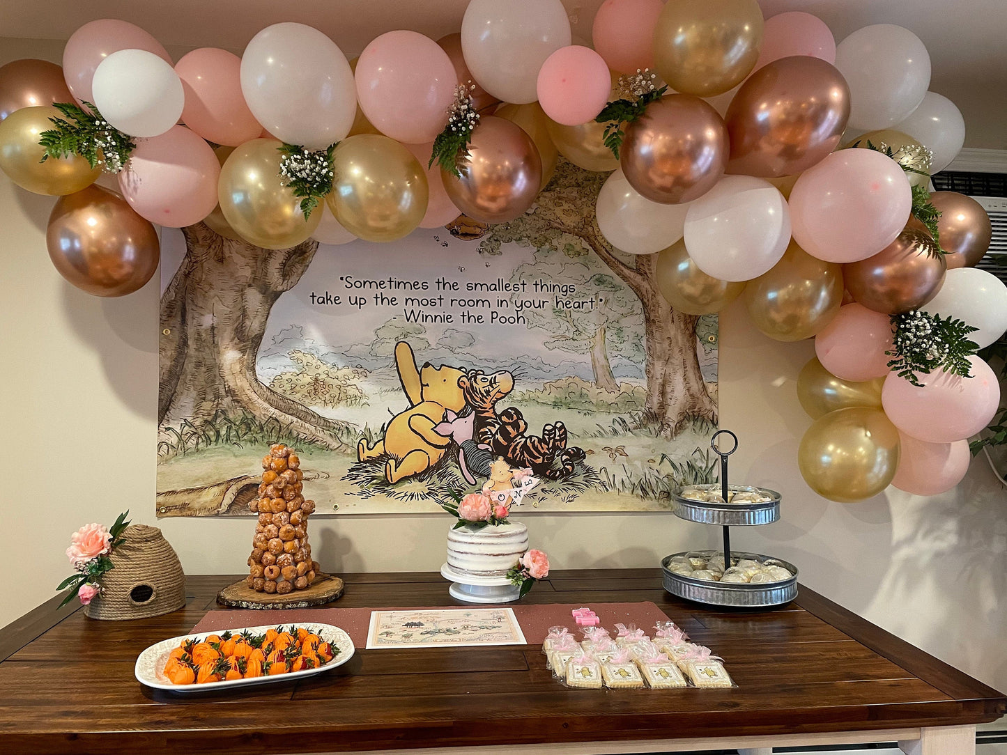 72"x48" Classic Winnie The Pooh Backdrop Background in DIGITAL FILE / Instant Download/ Sometimes the smallest things take up the most room