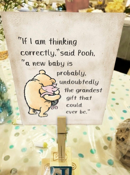 If I am thinking correctly, a new baby is probably - Downloadable Winnie the Pooh Quote - spikes.digitalshop