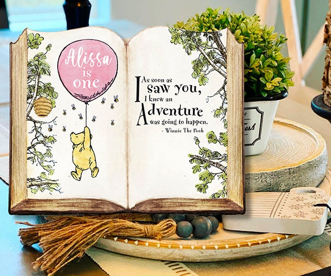 NEW! Size 8.5x11 / 16x20/ 11x14 / Digital File Personalized for you!  Classic Winnie The Pooh Baby Shower Birthday Quote