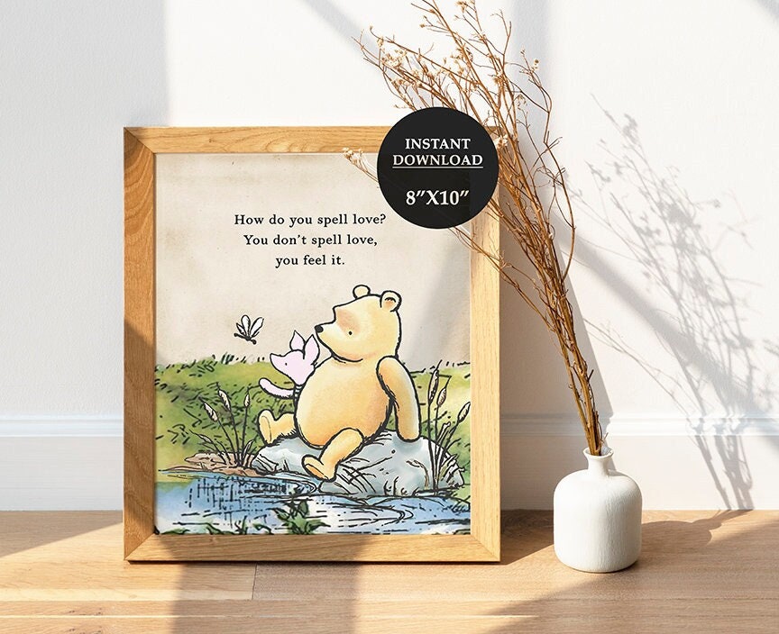 How Do You Spell Love - Downloadable Winnie the Pooh Quote