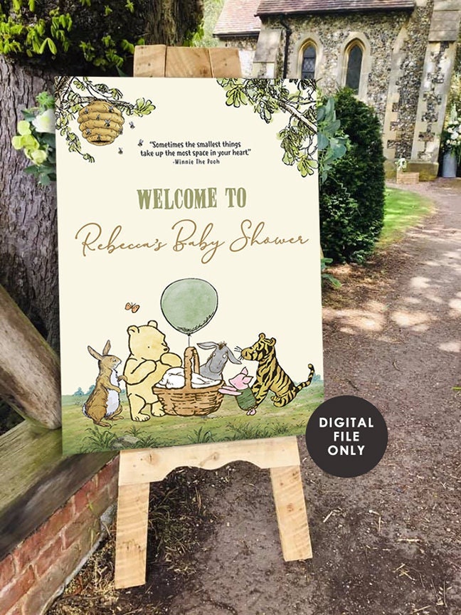 Classic Winnie The Pooh Baby Shower Games - Well Wishes for Baby - Mes –  spikes.digitalshop