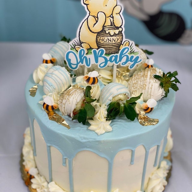 Classic Winnie Oh Baby Cake Topper for Baby Shower Decoratinos